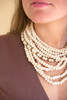 KALALOU NBB1018 MULTI LAYERED NATURAL WOODEN BEADED NECKLACE