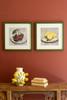 KALALOU CHH1560 SET OF TWO FRAMED FRUIT PRINTS UNDER GLASS