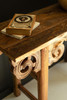 KALALOU NMCC1368 RECYCLED CARVED WOODEN CONSOLE - NATURAL WAXED