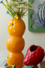 KALALOU CXNY1007 SET OF THREE CERAMIC BUD VASES - ORANGE, STRWBERRY AND LEMON