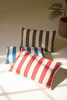 KALALOU NBC1020 SET OF THREE COTTON PRINTED STRIPED PILLOWS ONE EACH COLOR - 16X24 - ONE EACH COLOR