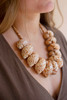 KALALOU NGRA1169 SHELL AND WOOD BEAD NECKLACE