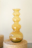 KALALOU CV2318 LARGE GLASS BUBBLE VASE - AMBER