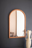 KALALOU CMN1594 ARCHED WOOD BALL FRAMED MIRROR