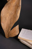 KALALOU DFG1006K HAND-CARVED TEAKWOOD TABLETOP LEAVES SCULPTURE