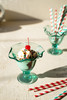 KALALOU CRL6093 RECYCLED GLASS ICE CREAM DISH WITH RUFFLED EDGE
