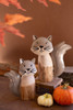 KALALOU NTM1452 SET OF TWO RECYCLED WOOD AND IRON SQUIRRELS
