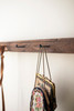 KALALOU NMCC1395 RECYCLED WOOD COATRACK WITH FORGED IRON HOOKS