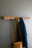 KALALOU NMCC1395 RECYCLED WOOD COATRACK WITH FORGED IRON HOOKS