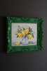 KALALOU CAR1772 DARK GREEN FRAMED ACRYLIC PAINTING-LEMONS