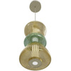 AVENUE LIGHTING HF8970-YGY Rosewood 9"W LED Pendant in Brass with Yellow/Green Glass
