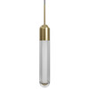AVENUE LIGHTING HF7301-AB Nautilus 1-Light 24"H LED Pendant in Aged Brass/Clear Glass