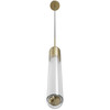 AVENUE LIGHTING HF7301-AB Nautilus 1-Light 24"H LED Pendant in Aged Brass/Clear Glass