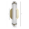 AVENUE LIGHTING HF7305-AB Nautilus 16"H LED Wall Sconce in Aged Brass
