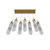 AVENUE LIGHTING HF7407-AB Tribeca 7-Light LED Chandelier in Aged Brass/Ombre Glass