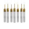 AVENUE LIGHTING HF7407-AB Tribeca 7-Light LED Chandelier in Aged Brass/Ombre Glass