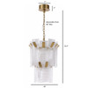 AVENUE LIGHTING HF7180-AGB Belmont 20"W 2-Tier Chandelier in Aged Golden Brass/Textured Glass