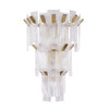 AVENUE LIGHTING HF7184-AGB Belmont 3-Tier 36"H Wall Sconce in Aged Golden Brass/Textured Glass