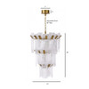 AVENUE LIGHTING HF7181-AGB Belmont 27"W 3-Tier Chandelier in Aged Golden Brass/Textured Glass