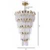 AVENUE LIGHTING HF7182-AGB Belmont 40"W 5-Tier Chandelier in Aged Golden Brass/Textured Glass