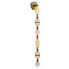 AVENUE LIGHTING HF7161-AGB Dubai 6-Light 56"H LED Wall Sconce in Aged Golden Brass/Gold Glass