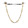 AVENUE LIGHTING HF7162-AGB Dubai 146"L Glass Strand LED Pendant in Aged Brass/Gold Glass