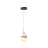 AVENUE LIGHTING HF2900-AB Sedona 1-Light 5"W Round Alabaster Pendant in Aged Brass