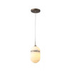 AVENUE LIGHTING HF2901-AB Sedona 1-Light 5"W Oval Alabaster Pendant in Aged Brass