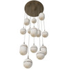 AVENUE LIGHTING HF2913-AB Sedona 13-Light 23"W Alabaster Pendant in Aged Brass