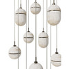 AVENUE LIGHTING HF2913-AB Sedona 13-Light 23"W Alabaster Pendant in Aged Brass