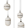 AVENUE LIGHTING HF2905-AB Sedona 5-Light 16"W Alabaster Pendant in Aged Brass