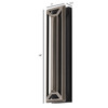 AVENUE LIGHTING AV10014-ABB Avenue Outdoor 19"H 3-CCT LED Wall Sconce in Black/Bronze Grid Cover