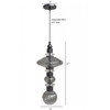 AVENUE LIGHTING HF7900-BK Avra 21"H Top Stacked LED Pendant in Black/Smoked Glass