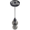 AVENUE LIGHTING HF7902-BK Avra 18"H Stacked LED Pendant in Black/Smoked Glass