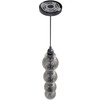 AVENUE LIGHTING HF7904-BK Avra 36"H Stacked LED Pendant in Black/Smoked Glass