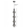 AVENUE LIGHTING HF7904-BK Avra 36"H Stacked LED Pendant in Black/Smoked Glass