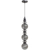 AVENUE LIGHTING HF7903-BK Avra 27"H Stacked LED Pendant in Black/Smoked Glass