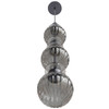 AVENUE LIGHTING HF7903-BK Avra 27"H Stacked LED Pendant in Black/Smoked Glass