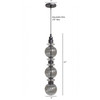 AVENUE LIGHTING HF7903-BK Avra 27"H Stacked LED Pendant in Black/Smoked Glass
