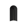 AVENUE LIGHTING AV10019-BLK Avenue Outdoor 19"H Curved Top 3-CCT LED Wall Sconce in Black