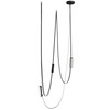 AVENUE LIGHTING HF7203-G400-BLK Fremont ?Belt 3-Light 275"L Pendant in Black/Clear Ribbed Glass Bars