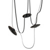 AVENUE LIGHTING HF7203-G202-BLK Fremont ?Belt 3-Light 275"L Pendant in Black/Smoked Glass Disc