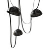 AVENUE LIGHTING HF7203-G102-BLK Fremont ?Belt 3-Light 275"L Pendant in Black/Smoked Glass Bowl