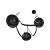 AVENUE LIGHTING HF7203-G102-BLK Fremont ?Belt 3-Light 275"L Pendant in Black/Smoked Glass Bowl