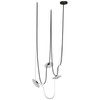 AVENUE LIGHTING HF7203-G201-BLK Fremont ?Belt 3-Light 275"L Pendant in Black/White Glass Disc