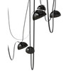 AVENUE LIGHTING HF7207-G102-BLK Fremont ?Belt 7-Light 826"L Pendant in Black/Smoked Glass Bowls