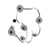 AVENUE LIGHTING HF7207-G201-BLK Fremont ?Belt 7-Light 826"L Pendant in Black/White Glass Disc
