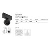 AVENUE LIGHTING ML4175-BK Magnetix Round Slim Spot Light/Honeycomb Diffuser 10W