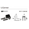 AVENUE LIGHTING ML111-SM-BK Magnetix L Corner For Surfaced/Recessed/Pendant
