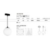 AVENUE LIGHTING ML5560-BK Magnetix 6"W Round Globe Pendant/White Glass 5W
